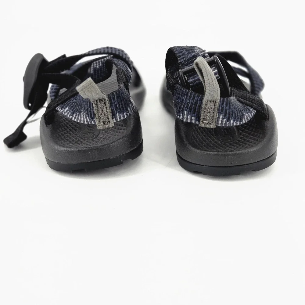Chaco Z1 Ecotread Kids Youth Sandal Navy Gray Geometric Strap Water Shoe Size 10